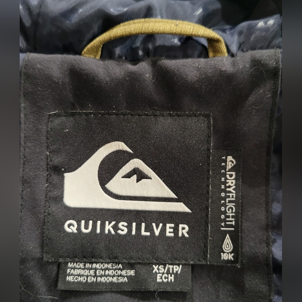 Quicksilver Men's Mission Olive Green Hooded Jacket | Size XS - Picture 5 of 10